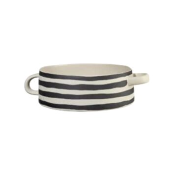 RAYU, BOWL STRIPED, H:7.5 CM, D:21 CM