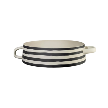 RAYU, BOWL STRIPED, H:8.5 CM, D:30 CM