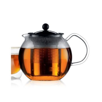 ASSAM TEAPOT WITH GLASS HANDLE AND STAINLESS STEEL FILTER 0.5 LT