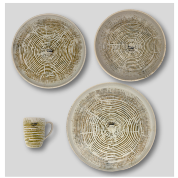 LOG BROWN NOVO, SET OF 48 PIECES