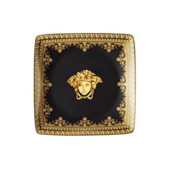 BAROQUE NERO, SQUARE FLAT BOWL 12 CM