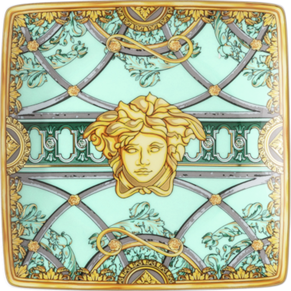 LA SCALA DE PALAZZO GREEN, SQUARE FLAT BOWL, 12 CM