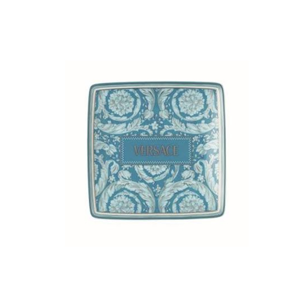 BAROCCO TEAL, SQUARE FLAT BOWL, 12 CM