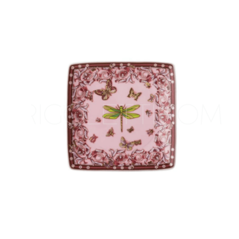 LE JARDIN PINK, SQUARE FLAT BOWL 12X12 CM