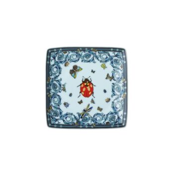LE JARDIN BLUE, SQUARE FLAT BOWL 12X12 CM