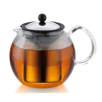 ASSAM TEAPOT WITH GLASS HANDLE AND STAINLESS STEEL FILTER 1.5 LT