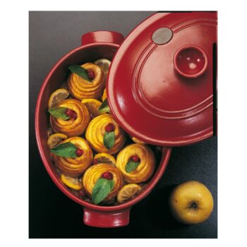 OVAL FLAME, GRENADE/RED, STEW POT D:31 CM / 6 LT