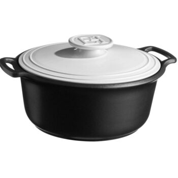SUBLIME+ ROUND CASSEROLE, BLANC CRAIE, D:24 CM, 4 LT, SERVES 4 TO 6, INDUCTION COMPATIBLE