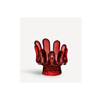SUNFLOWER CIRCULAR VOTIVE, RED H:92 MM