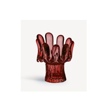 SUNFLOWER CIRCULAR VOTIVE, RED H:115 MM
