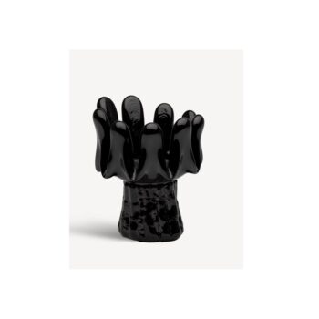 SUNFLOWER CIRCULAR VOTIVE, BLACK H:115 MM
