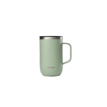 INSULATED MUG WITH HANDLE, S/S,  LIME GREEN MATT, 470 ML