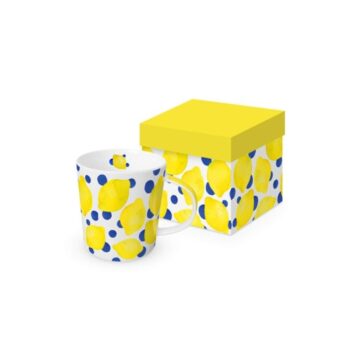 TREND MUG - GIFT BOXED "LEMONS & DOTSY"